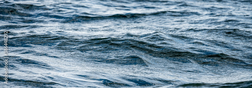 Blue rippled water surface