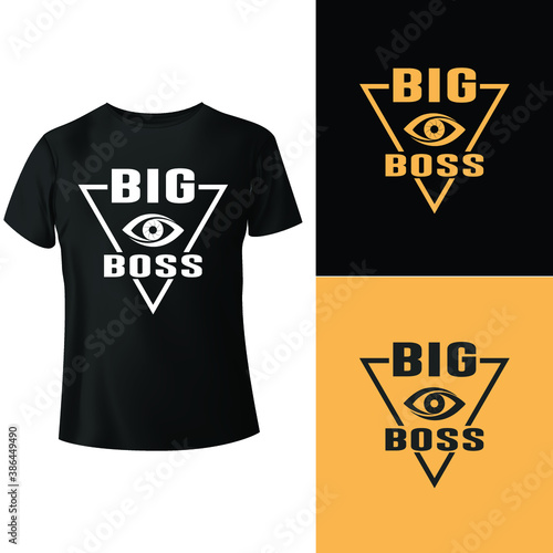 Vector Big boss typography t-shirt design. Ready to print for apparel, poster, illustration. Modern, simple, lettering t shirt vector.