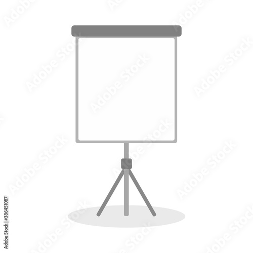Projector screen isolated on a white background.flat design style.vector illustration.