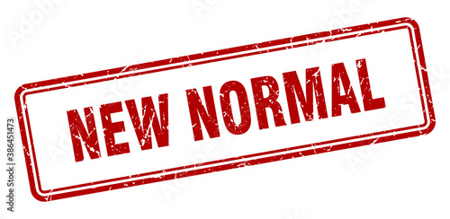 new normal stamp. square grunge sign on white background