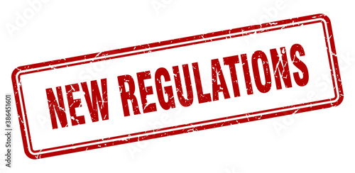 new regulations stamp. square grunge sign on white background
