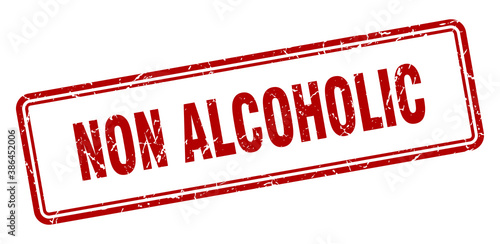 non alcoholic stamp. square grunge sign on white background