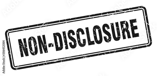 non-disclosure stamp. square grunge sign on white background