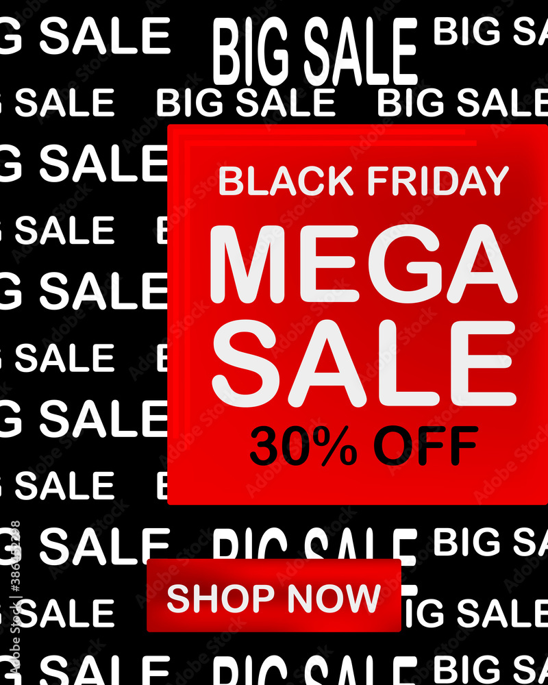 Vector Illustration of Abstract Black Friday Sale Poster