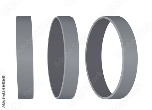 Grey bracelet blank. vector illustration