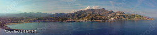 aerial view of giardini-naxos port