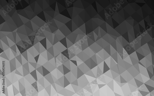 Light Silver, Gray vector blurry triangle pattern.
