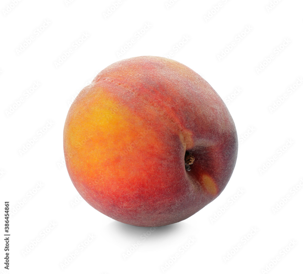 Delicious ripe juicy peach isolated on white Delicious ripe juicy peach isolated on white