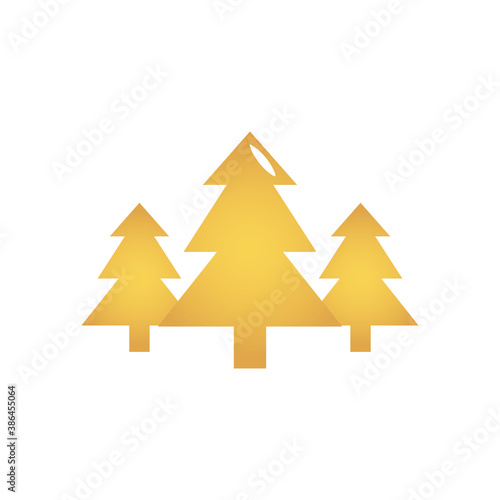 Fototapeta Naklejka Na Ścianę i Meble -  pine trees icon, flat style