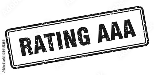rating aaa stamp. square grunge sign on white background