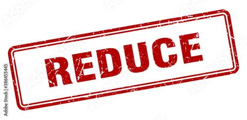 reduce stamp. square grunge sign on white background