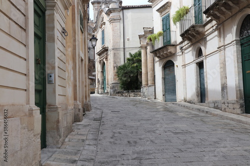 narrow street in the town