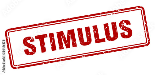 stimulus stamp. square grunge sign on white background