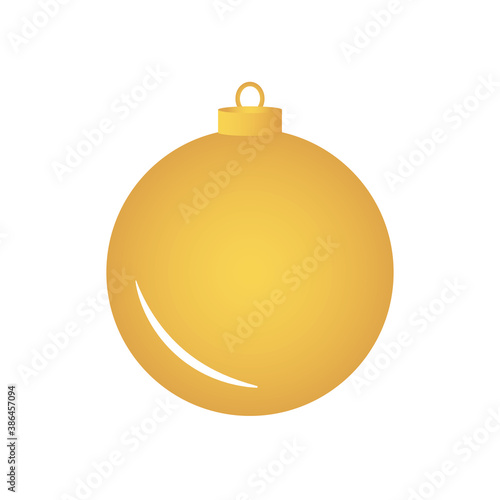 christmas ball icon, flat style