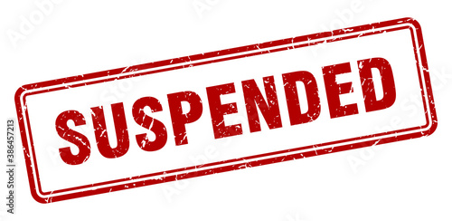 suspended stamp. square grunge sign on white background