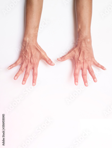 The hand and finger that show gesture, symptom, and meaning