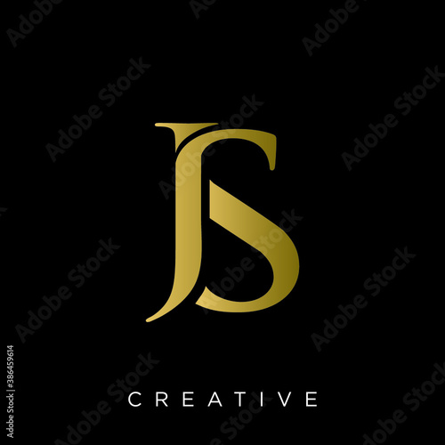 js logo design vector icon symbol luxury 