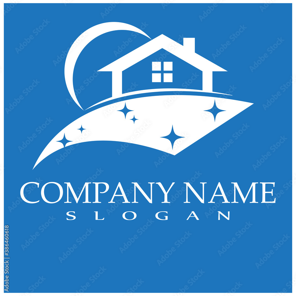 Fototapeta premium Cleaning logo and symbol ilustration vector template