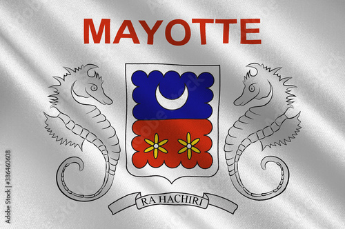 Flag of Mayotte, France photo