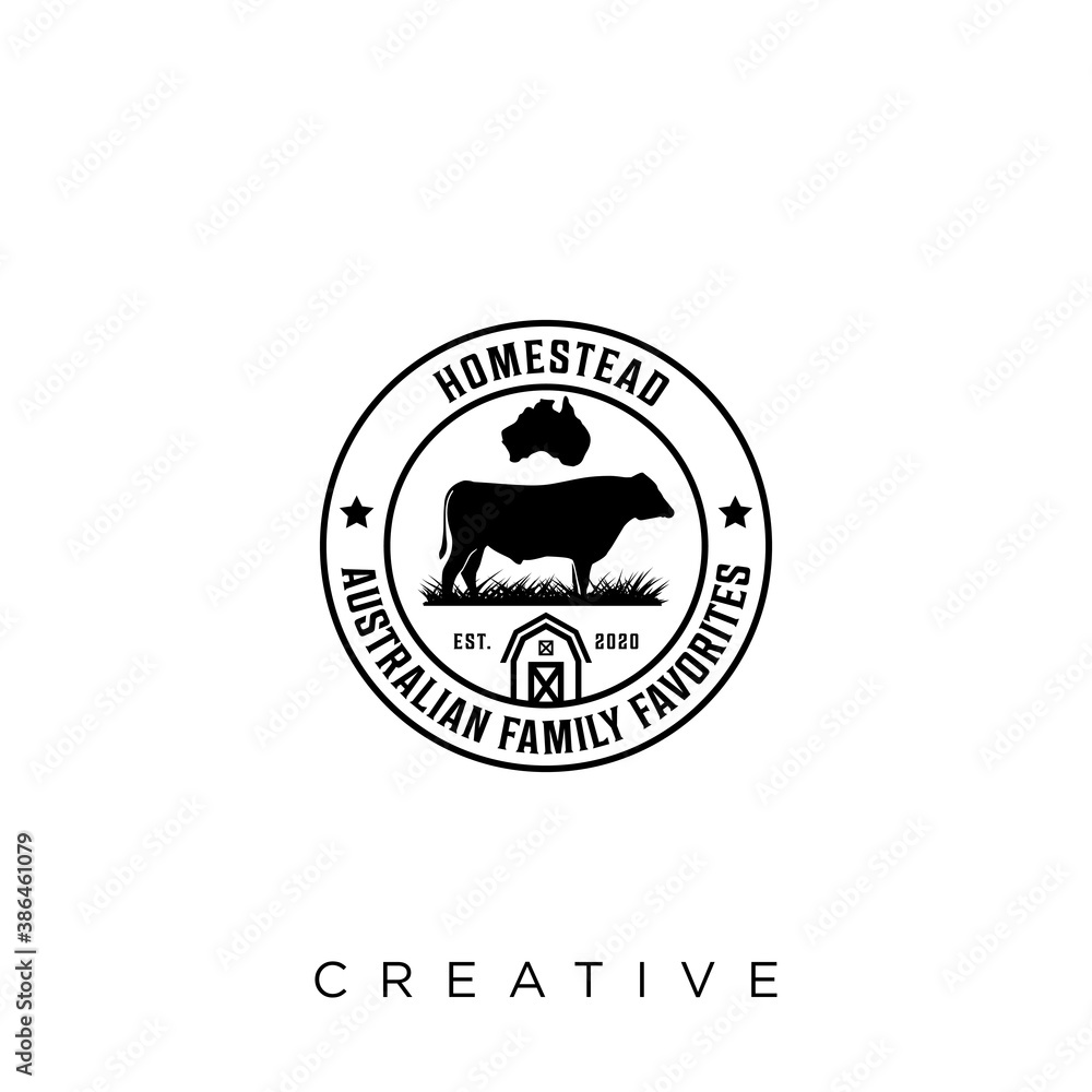 Obraz premium homestead farm logo design vector icon symbol