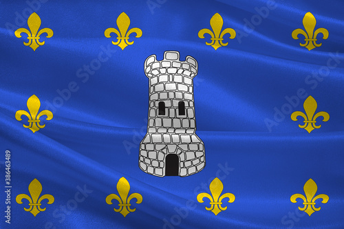 Flag of Sens in Yonne of Burgundy, France