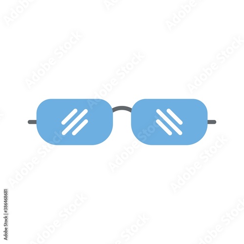 Eyeglasses Flat Icon Color Design Vector Template Illustration