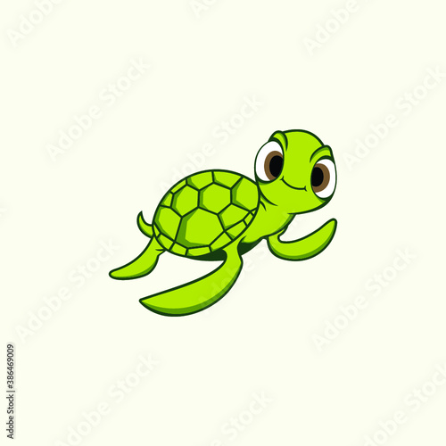 turtle cartoon vector graphic 