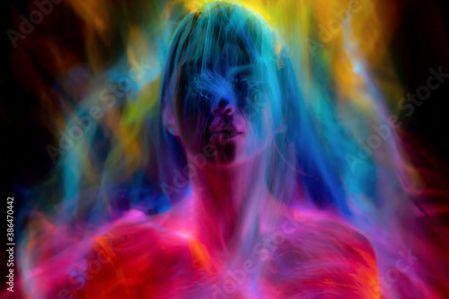 Canvas Print Abstract photography in the style of light painting