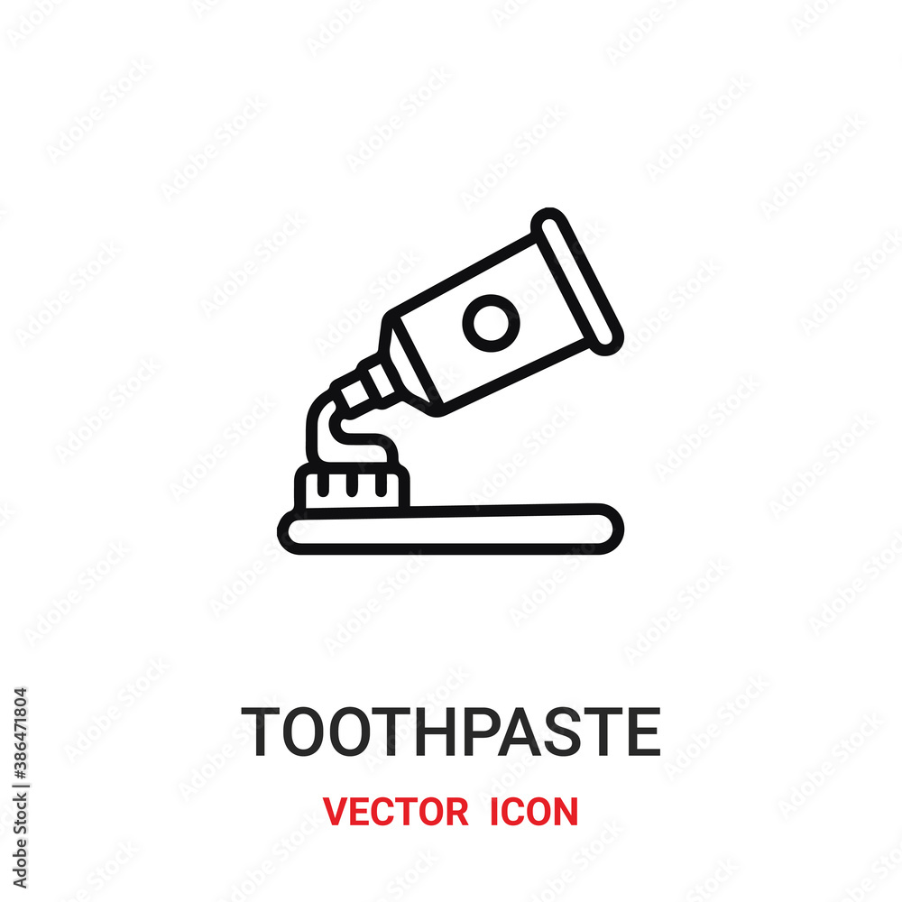 toothpaste icon vector symbol. toothpaste symbol icon vector for your design. Modern outline icon for your website and mobile app design.