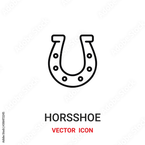 horshoe icon vector symbol. horshoe symbol icon vector for your design. Modern outline icon for your website and mobile app design.