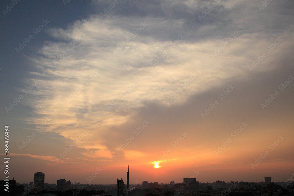 都会の夕景 都会の夕景
