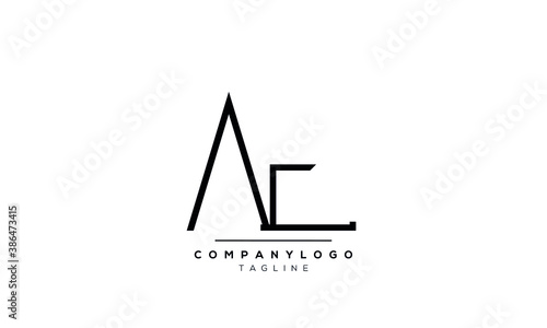 Alphabet letters Initials Monogram logo AC,CA
