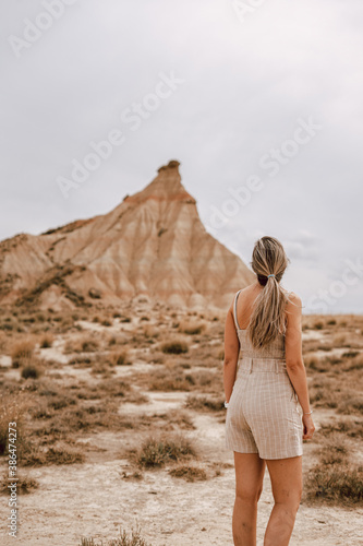 Young woman on the desert