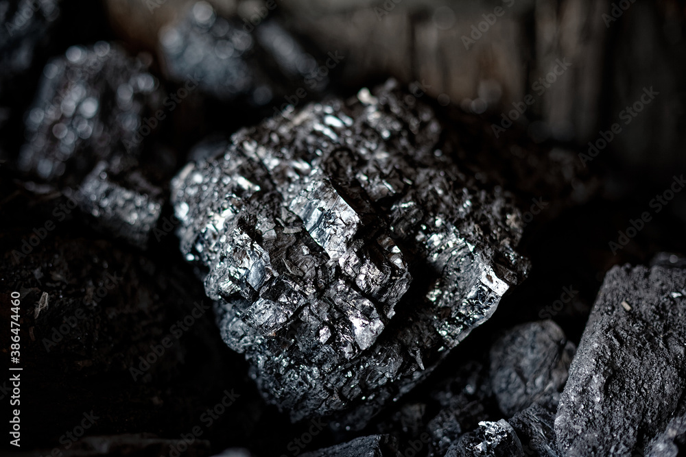 Coal industry. Chunks of black coal close-up. Coal industry. Chunks of black coal close-up.