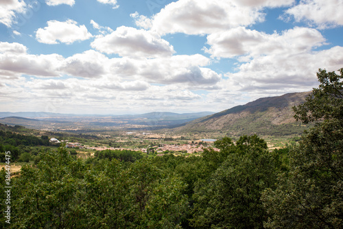 Overview of the beautiful village of San Martin de Trevejo, village of Caceres, Spain photo