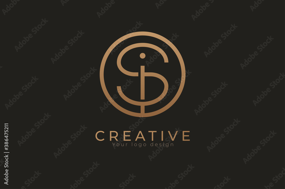 Abstract initial letter I and S logo, usable for branding and business logos, Flat Logo Design Template, vector illustration Abstract initial letter I and S logo, usable for branding and business logos, Flat Logo Design Template, vector illustration