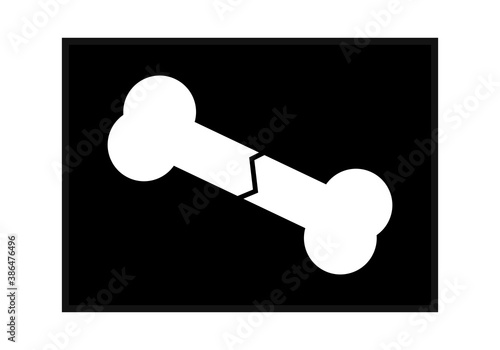 Icono de una radiografía con un hueso roto.