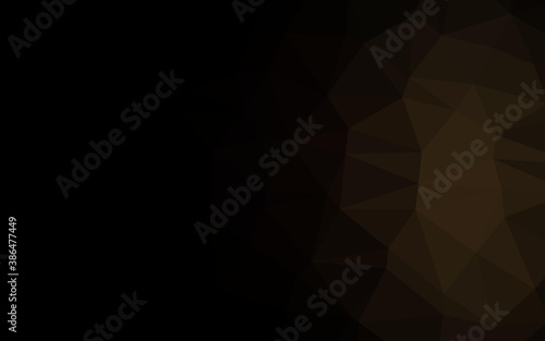 Dark Black vector polygonal pattern.