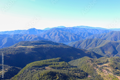 Mountain view from the top of the mountain 