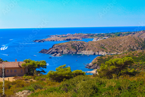 Sea landscape with Cap de Creus, natural park. Eastern point of Spain, Girona province, Catalonia