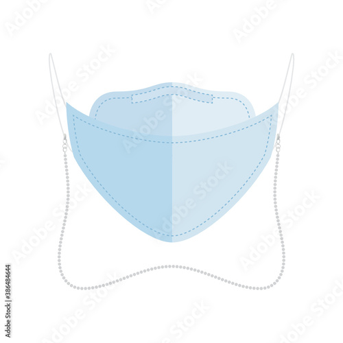 Face Mask Necklace, N95 Face Mask, KF94 Face Mask, KF95 Face Mask, Disposable Face Mask, Global Pandemic, Covid-19, Coronavirus Vector Illustration Background