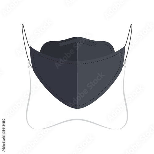 Face Mask Necklace, N95 Face Mask, KF94 Face Mask, KF95 Face Mask, Disposable Face Mask, Global Pandemic, Covid-19, Coronavirus Vector Illustration Background