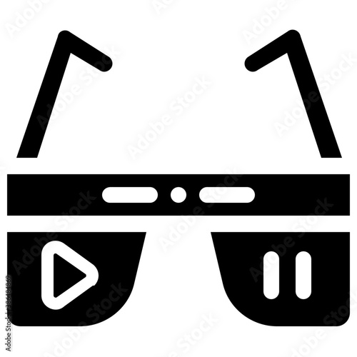 
A vector icon design of smart glasses symbolic of virtual reality environment

