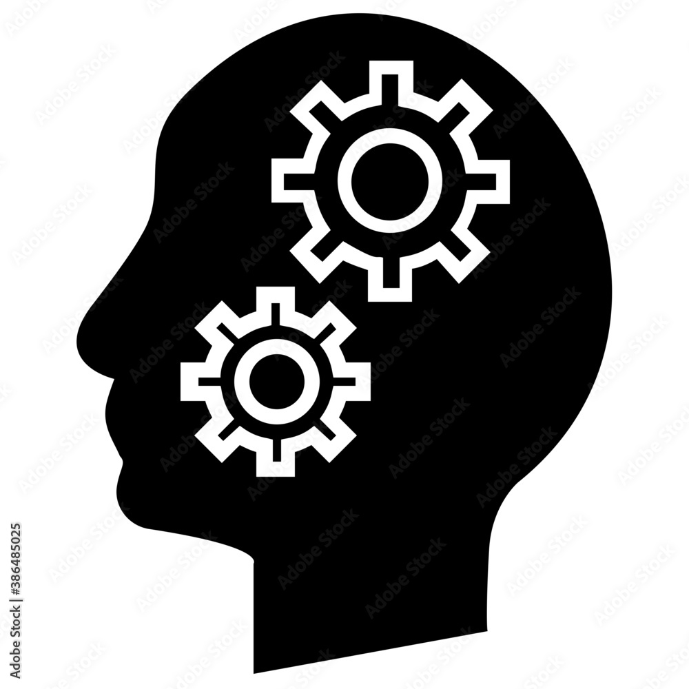 Human head having cogwheels inside denoting thinking process or brainstorming
Human head having cogwheels inside denoting thinking process or brainstorming