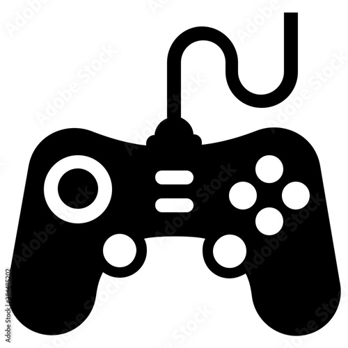 
A joystick with cable game controller
