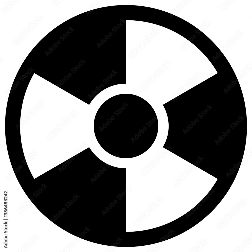 A warning sign of radioactive, glyph icon image
A warning sign of radioactive, glyph icon image