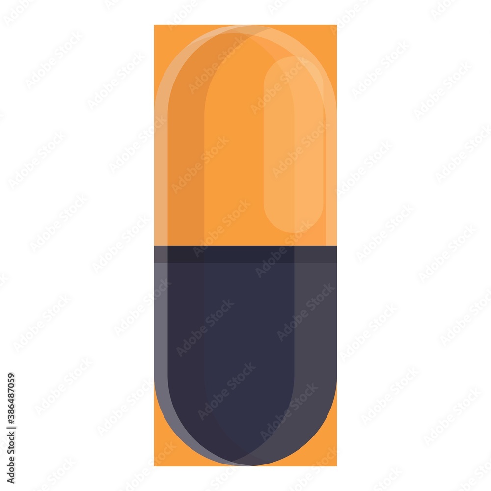 Athlete capsule icon. Cartoon of athlete capsule vector icon for web design isolated on white background Athlete capsule icon. Cartoon of athlete capsule vector icon for web design isolated on white background