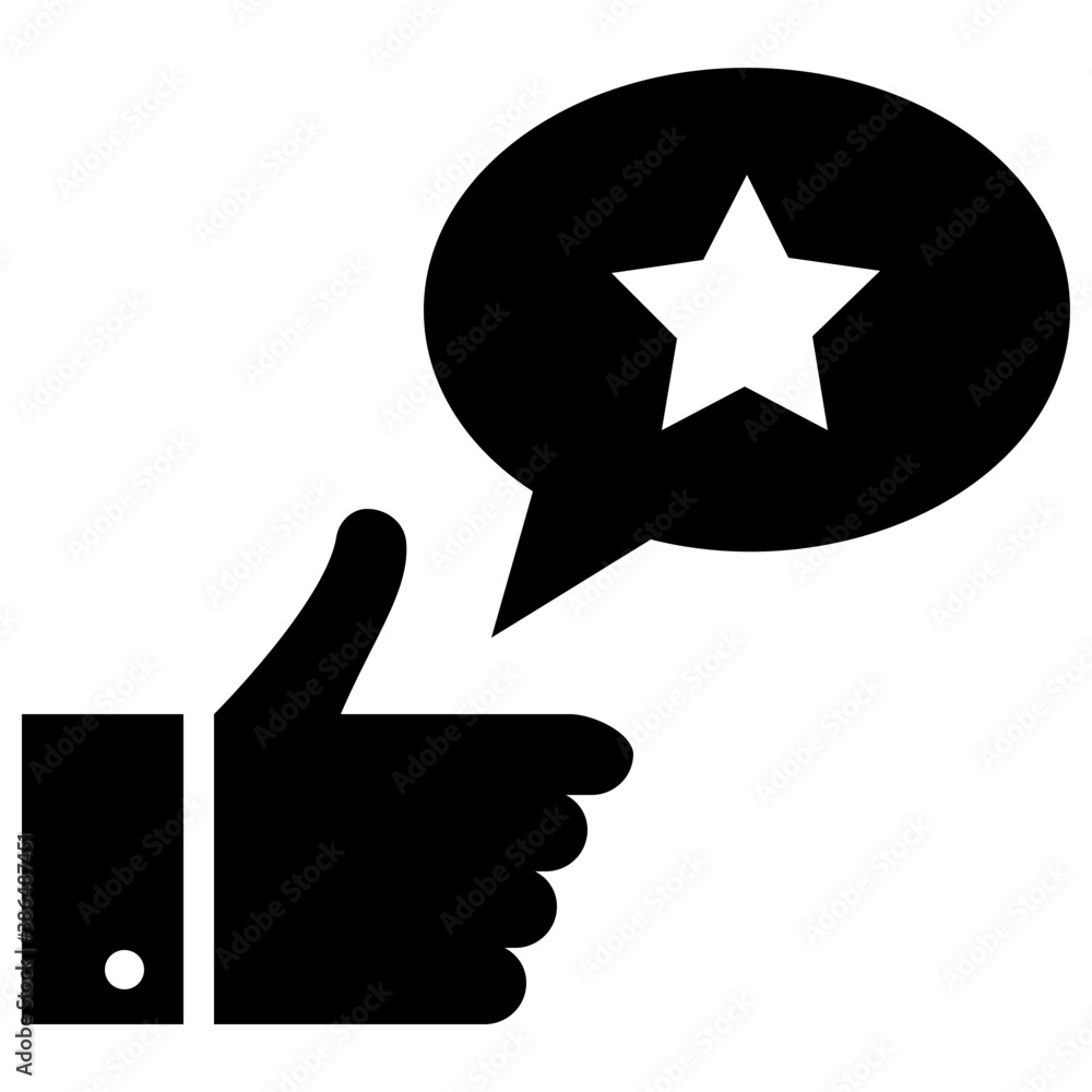A thumbs up sign with the star representing the concept of feedback
A thumbs up sign with the star representing the concept of feedback