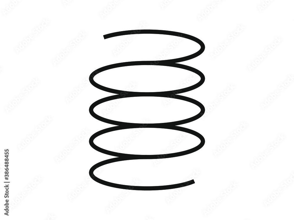 spiral spring detail icon vector illustration EPS 10