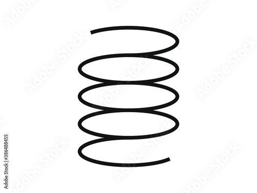 spiral spring detail icon vector illustration EPS 10